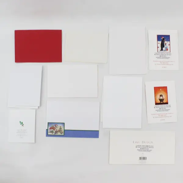 Ling Design Lot of 11 Christmas Greeting Cards Assorted Religious/General