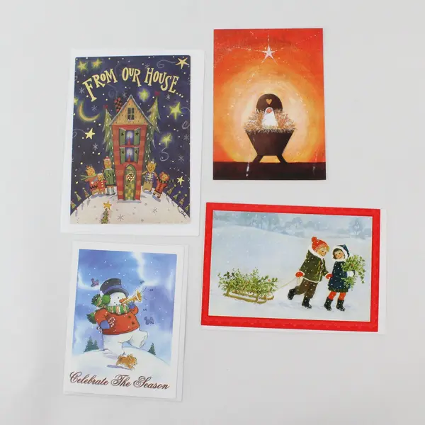 Ling Design Lot of 11 Christmas Greeting Cards Assorted Religious/General
