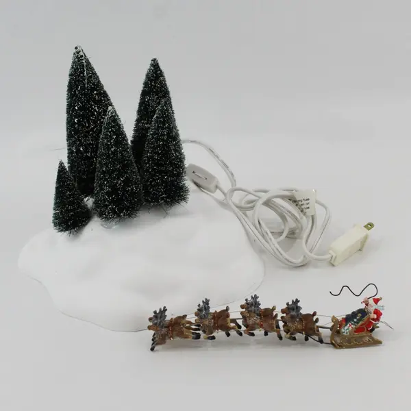 Department 56 Animated Reindeer Sleigh Up, Up & Away 52593 As-Is Parts or Repair