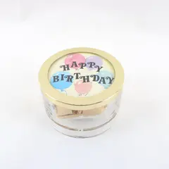 Berkeley Designs Happy Birthday Round Clear Music Box Decorative Gift