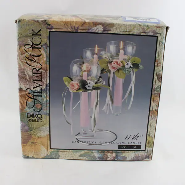 Davco Silver Ltd 1110 Silverplate Wick Candlestick Floating Candle