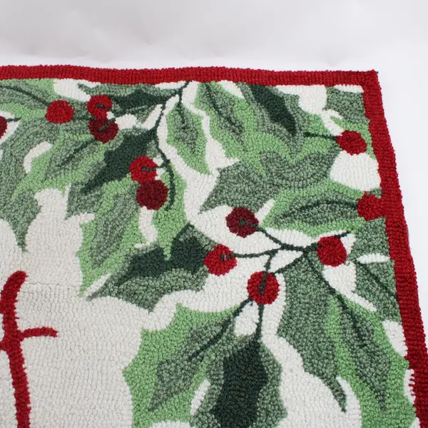 XMAS Francesca Joy with Holly Christmas Doormat 60928KH-3 20 x 32 in