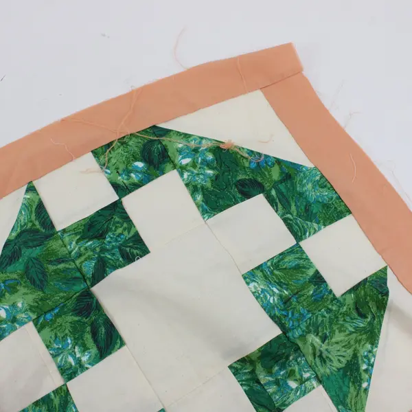 Vintage Handmade Patchwork Quilt for Crafting 74 x 92 Inches FLAWED