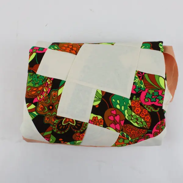 Vintage Handmade Patchwork Quilt for Crafting 74 x 92 Inches FLAWED