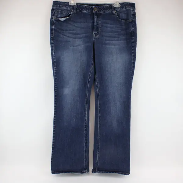 Venezia Women's Bootcut Jeans Size 18 Stretch Dark Wash Blue 
