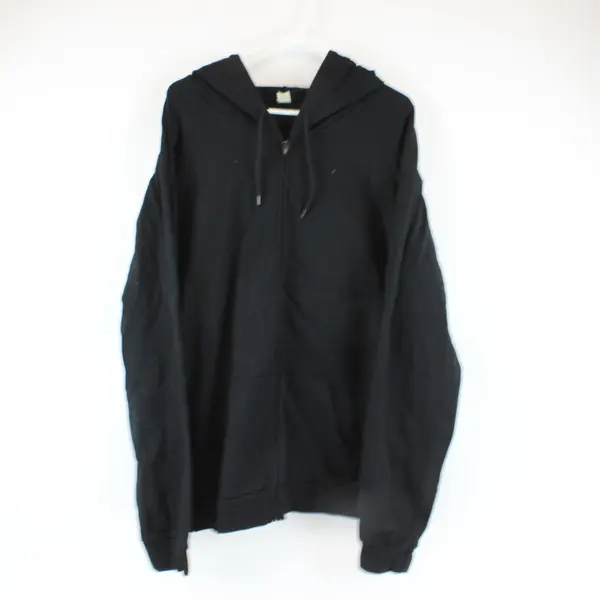 Organic Royal Apparel Black Humble Spirit Drawstring Zip Up Hoodie Size 2X