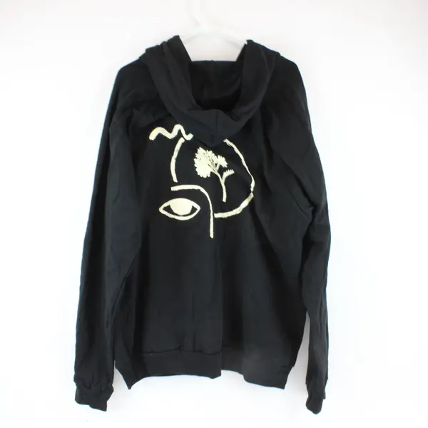 Organic Royal Apparel Black Humble Spirit Drawstring Zip Up Hoodie Size 2X