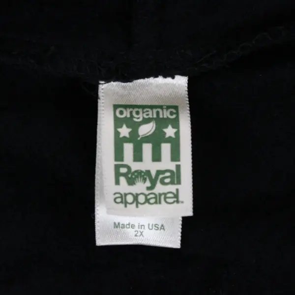 Organic Royal Apparel Black Humble Spirit Drawstring Zip Up Hoodie Size 2X