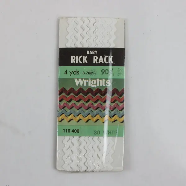 Wrights Lot of 7 Baby Rick Rack Trim Yellow & White 28 Yards Sewing Craft