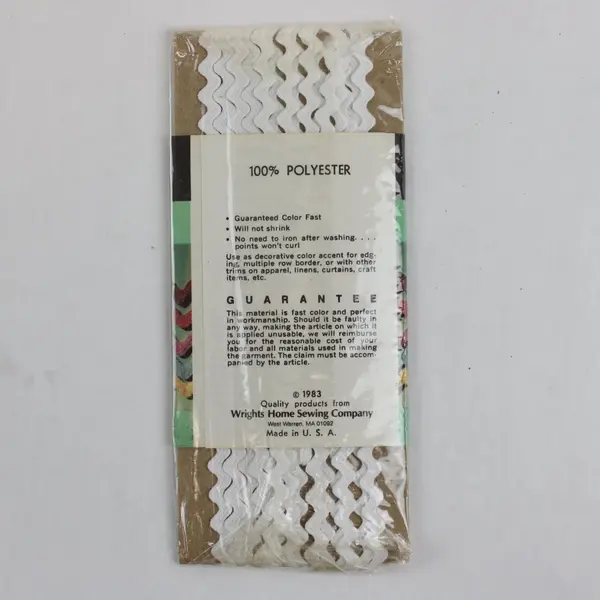 Wrights Lot of 7 Baby Rick Rack Trim Yellow & White 28 Yards Sewing Craft