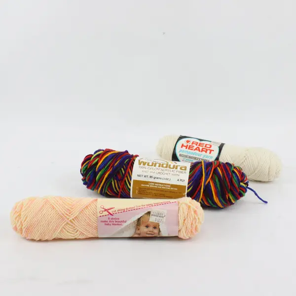 Lot of Mixed Yarn Skeins Assorted Colors Crafting Supplies Red Heart
