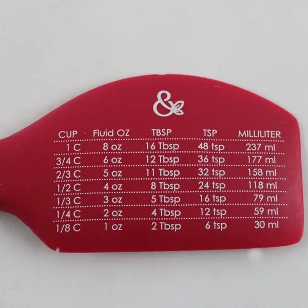 Thyme & Table Silicone Spatula Wood Handle Red Kitchen Utensil