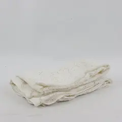 White Floral Lace Rectangular Tablecloth 50 x 62 Wedding Dining Party