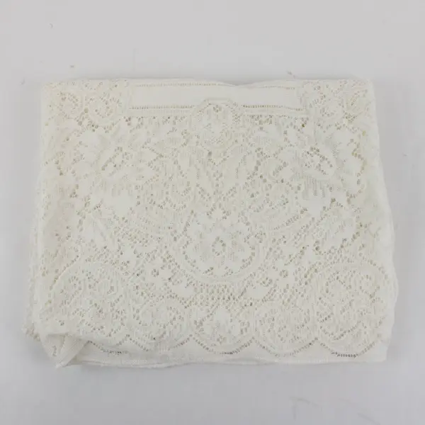 White Floral Lace Rectangular Tablecloth 50 x 62 Wedding Dining Party