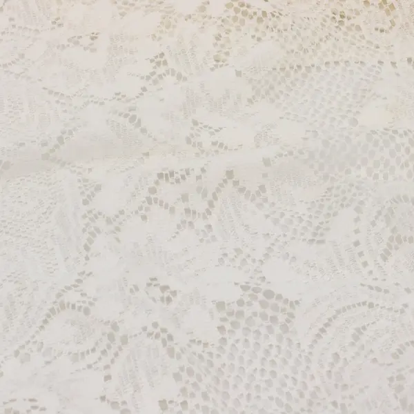 White Floral Lace Rectangular Tablecloth 50 x 62 Wedding Dining Party