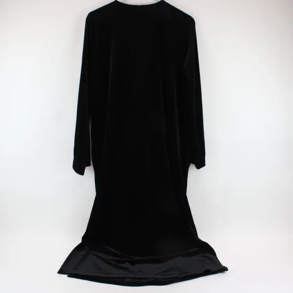 Charter Club Beaded Embroidered Black Half-Zip Nightgown Women's Medium