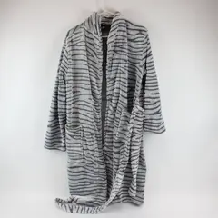Soft & Cuddly Gray Tiger Striped Women's Robe S/M Lounge