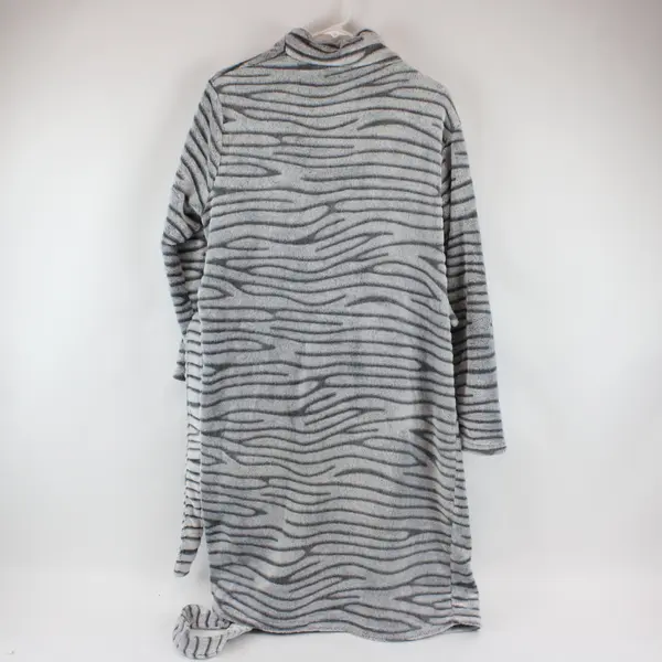 Soft & Cuddly Gray Tiger Striped Women's Robe S/M Lounge