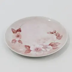 Vintage Hand Painted Wild Rose Salad Plate 8in Handwritten Jeannette Signature