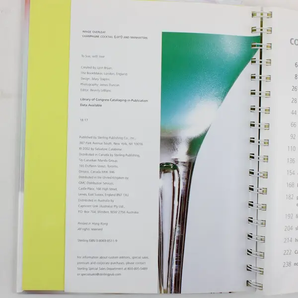 VTG Complete Home Bartender's Guide by Salvatore Calabrese 2002 Spiral Bound HC