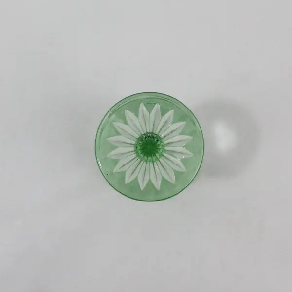 Vintage Mid-Century Uranium Glass Footed Juice Glass 4.5 Inch