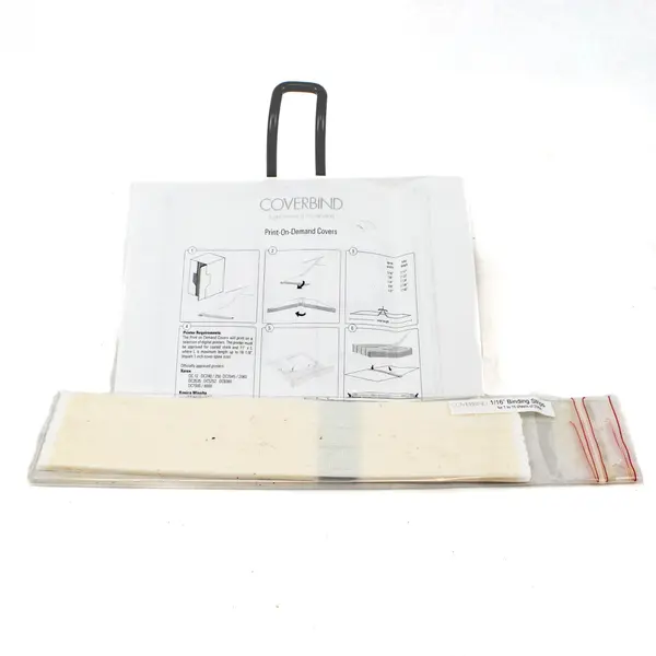 Coverbind Clear Linen White 1/16" Binding Covers 100ct New Open Box
