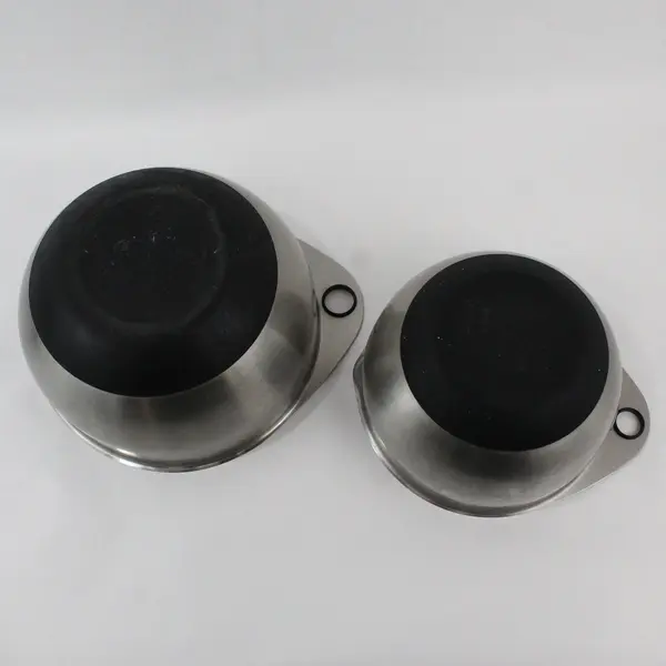 Set of 2 Pampered Chef Stainless Steel Mixing Bowls 4L And 6L