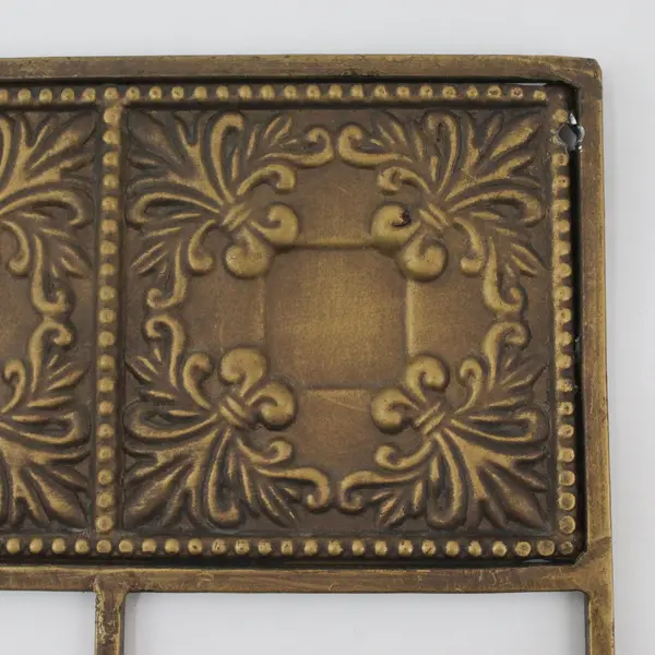 Brass Fleur-de-Lis Wall-Mounted Coat Hat Rack 3 Hook Decorative