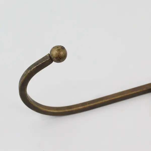 Brass Fleur-de-Lis Wall-Mounted Coat Hat Rack 3 Hook Decorative