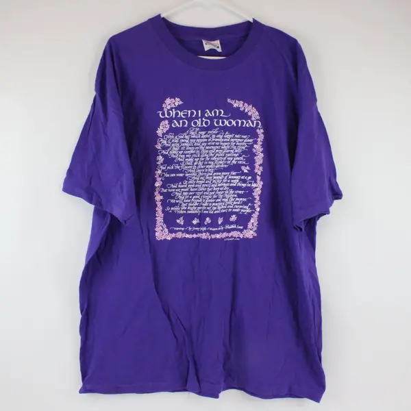 Hanes Red Hat Society Jenny Joseph Quote Graphic T-Shirt 2XL