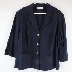 Dressbarn Women's Navy Blue 3/4 Sleeve Blazer Jacket 2XL Workwear