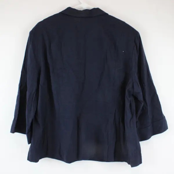 Dressbarn Women's Navy Blue 3/4 Sleeve Blazer Jacket 2XL Workwear
