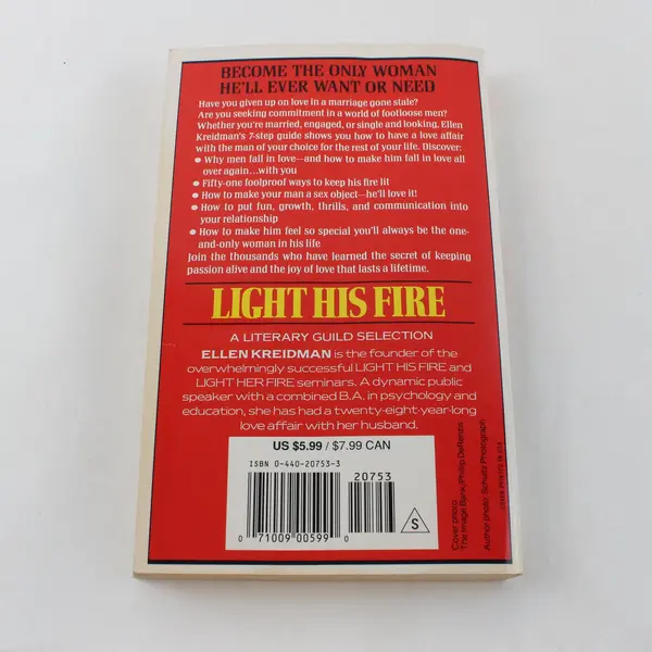Light His Fire Ellen Kreidman Paperback Relationship Self-Help ISBN 0440207533