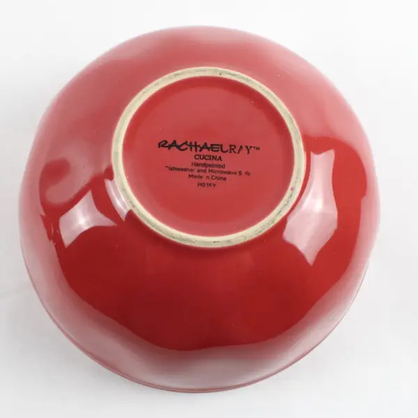 Rachael Ray Cucina Cranberry Red Soup Cereal Bowls Set of 2 5.5"