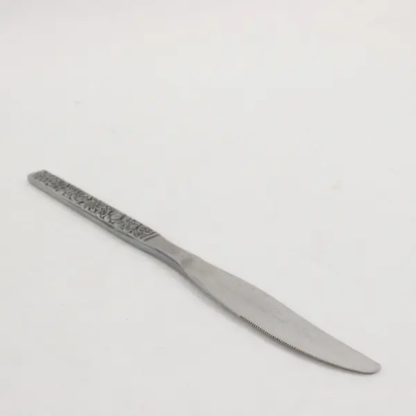 Set of 5 Stainless Steel Table Knives Ornate Floral Handles Stainless Korea