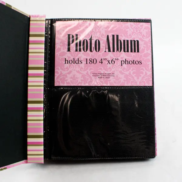 Paris Souvenir Photo Album Scrapbook Pink Eiffel Tower 6x4 Used
