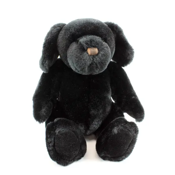 Velvets by GREEK Black Puppy Dog Plush Stuffed Animal 8 Inch