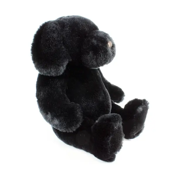 Velvets by GREEK Black Puppy Dog Plush Stuffed Animal 8 Inch