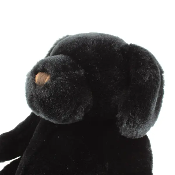 Velvets by GREEK Black Puppy Dog Plush Stuffed Animal 8 Inch