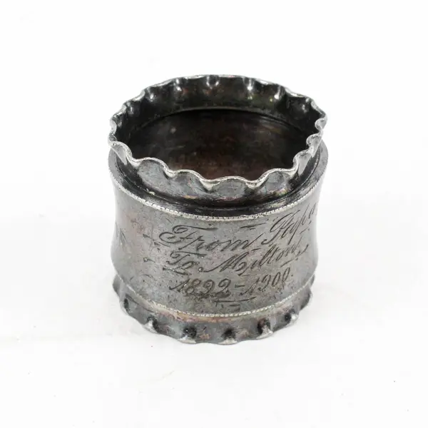 Lot of 3 Vintage Victorian Style Engraved Silver Plated Napkin Rings