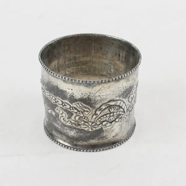 Lot of 3 Vintage Victorian Style Engraved Silver Plated Napkin Rings