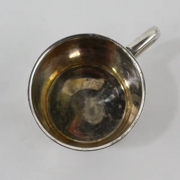 Vintage Silver Plated Child's Cup Alphabet Band Collectible