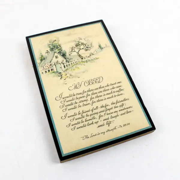 Christian Wood Wall Plaque My Creed The Lord Is My Strength Psalm 118:14