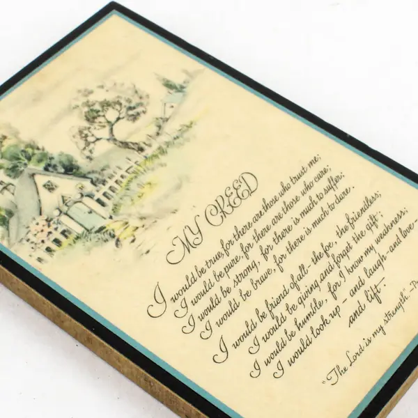 Christian Wood Wall Plaque My Creed The Lord Is My Strength Psalm 118:14