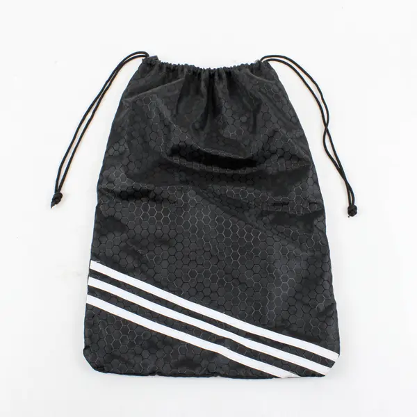 Adidas Black Honeycomb Drawstring Gym Sport Bag