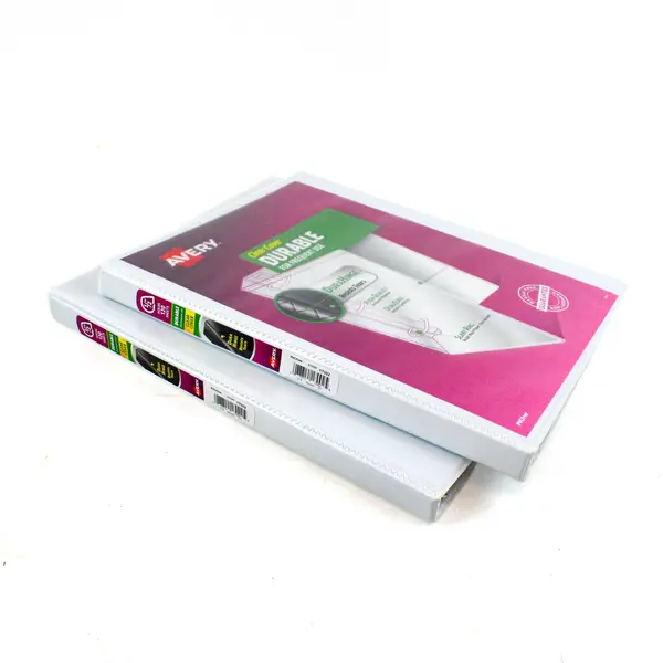 Lot of 2 Avery White 3-Ring Binders 1/2-Inch Office School