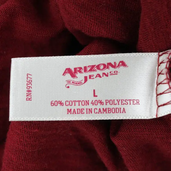 Arizona Jeans Co Women's Red V-Neck Short Sleeve T-Shirt Large
