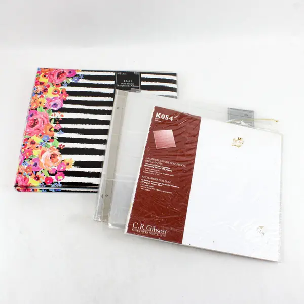 The Paper Studio 12x12 Post-Bound Scrapbook Album 10 Sheet Protectors