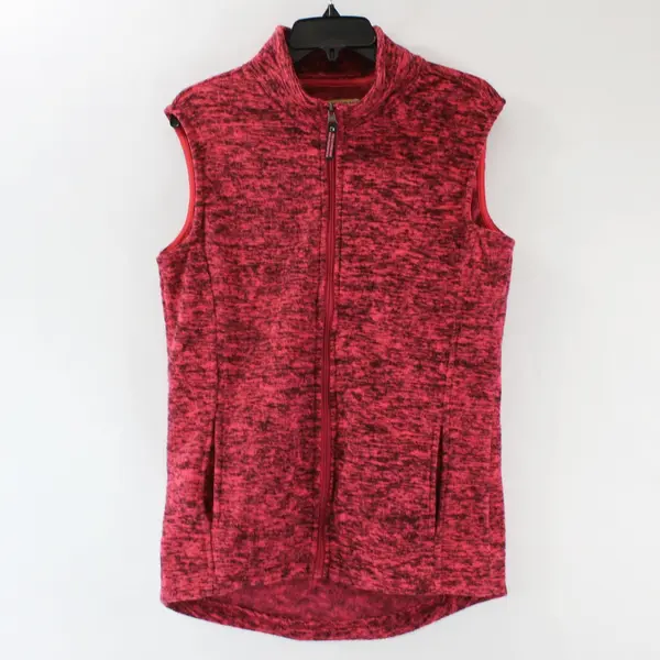 Cold Storage Women's Medium Pink Gray Zip Front Vest