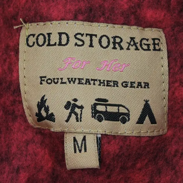Cold Storage Women's Medium Pink Gray Zip Front Vest